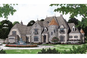 Exterior - Other Elevation for European House Plan #453-49 - 4 bed, 4.5 bath