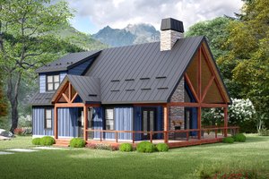 Exterior - Front Elevation 3 for Farmhouse House Plan #932-1099 - 3 bed, 2.5 bath