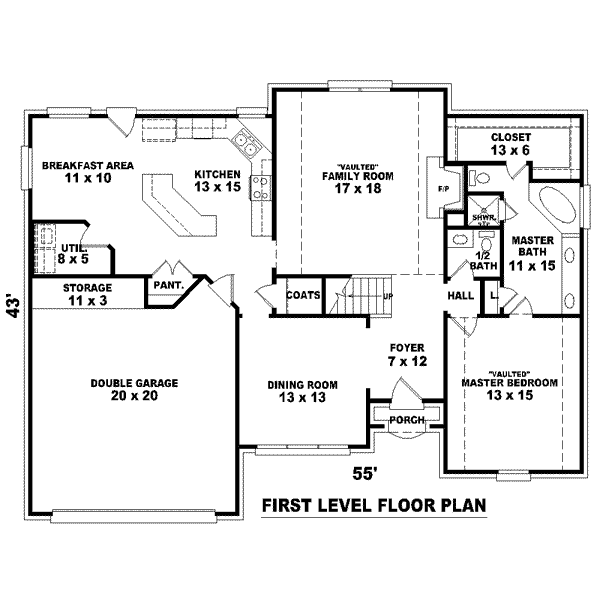 European Floor Plan - Main Floor Plan #81-1436