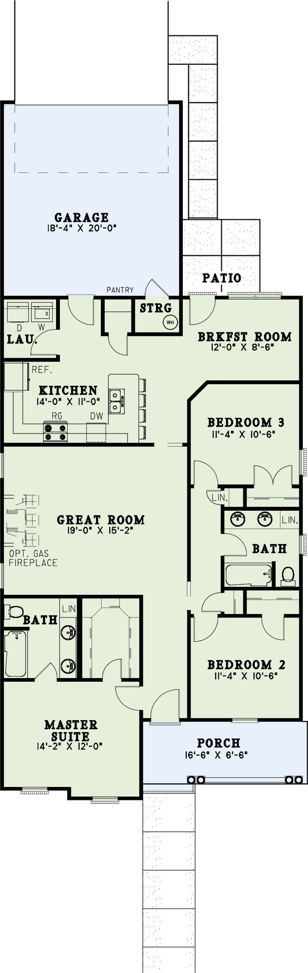 Traditional Floor Plan - Main Floor Plan #17-126