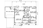 Mediterranean Style House Plan - 3 Beds 2 Baths 1977 Sq/Ft Plan #1-1393 