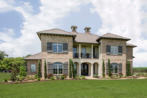 Exterior - Front Elevation 4 for Mediterranean House Plan #930-276 - 4 bed, 4.5 bath