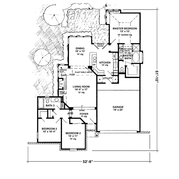 Architectural House Design - European Floor Plan - Main Floor Plan #410-253