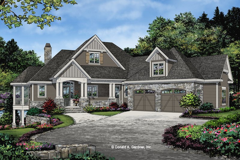 Architectural House Design - Craftsman Exterior - Front Elevation Plan #929-1103