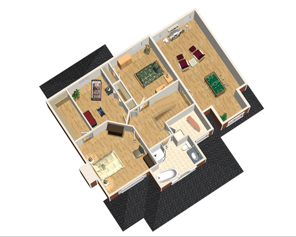 House Plan Design - Country Floor Plan - Upper Floor Plan #25-4600
