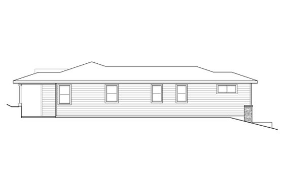 Exterior - Other Elevation for Prairie House Plan #124-1279 - 2 bed, 2 bath