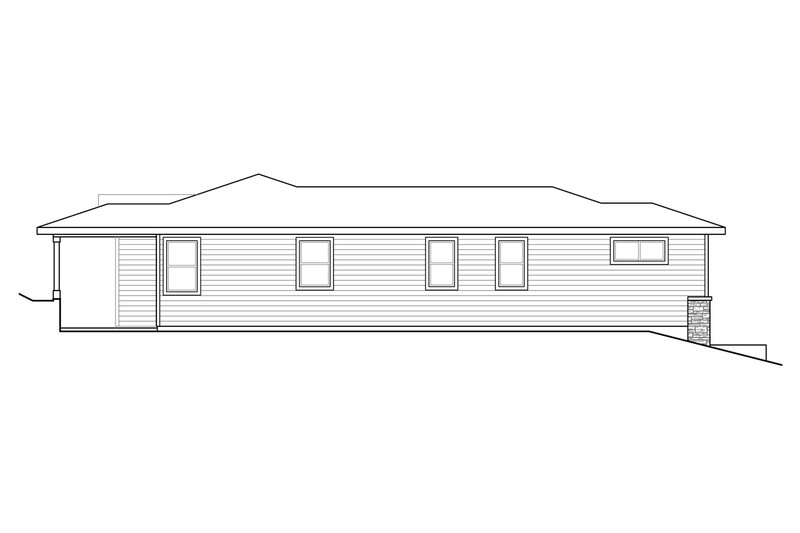 House Plan Design - Exterior - Other Elevation for Prairie House Plan #124-1279 - 2 bed, 2 bath