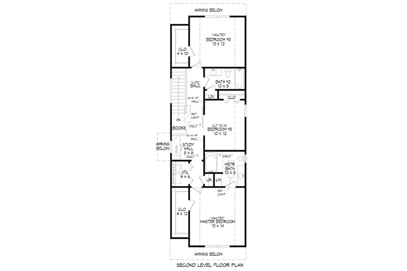 House Blueprint - Floor Plan - Upper Floor for Modern House Plan #932-793 - 3 bed, 2.5 bath
