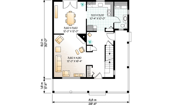 Dream House Plan - Farmhouse Floor Plan - Main Floor Plan #23-214