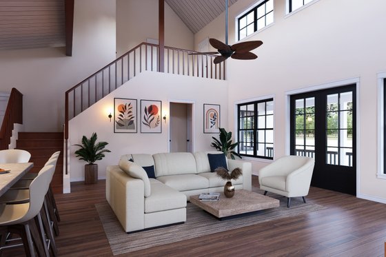 Interior - Family Room for Farmhouse House Plan #932-1425 - 3 bed, 2.5 bath