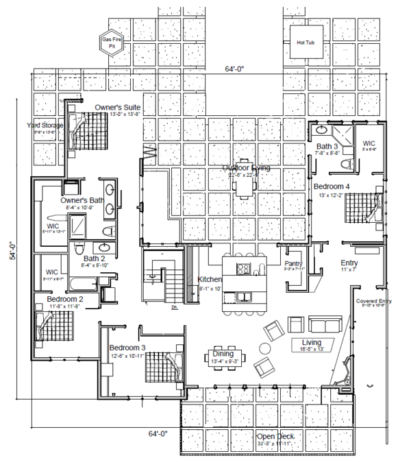 Dream House Plan - Modern Floor Plan - Main Floor Plan #451-21