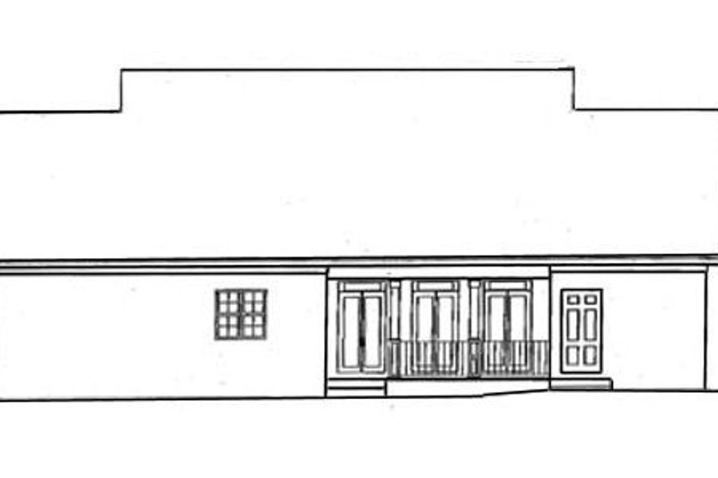 House Blueprint - Exterior - Rear Elevation for Traditional House Plan #44-103 - 3 bed, 2.5 bath