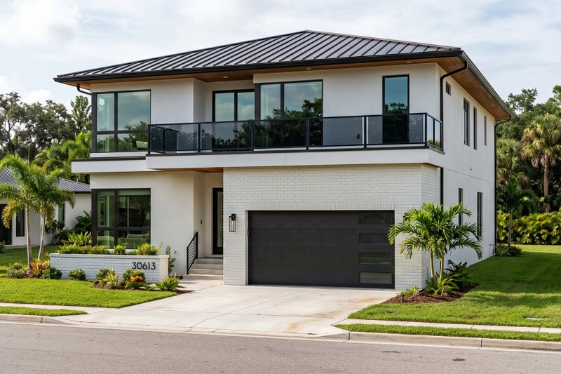 Home Plan - Exterior - Front Elevation 2 for Modern House Plan #455-821 - 4 bed, 4 bath