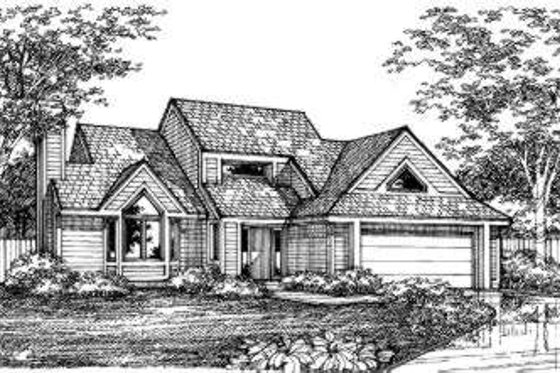 Exterior - Front Elevation House Plan #320-111 - 4 bed, 2.5 bath