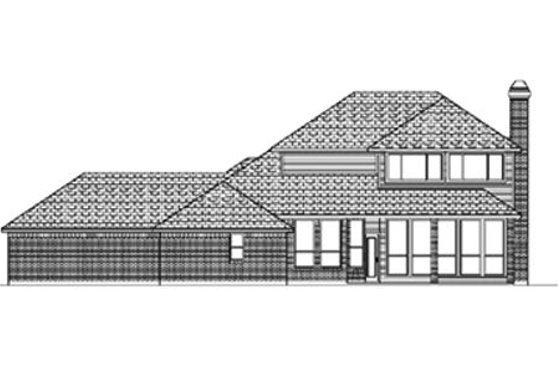 Exterior - Rear Elevation for Traditional House Plan #84-389 - 4 bed, 3 bath