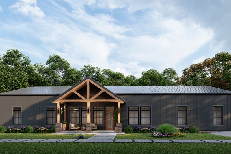 Dream House Plan - Barndominium Exterior - Front Elevation Plan #1117-4