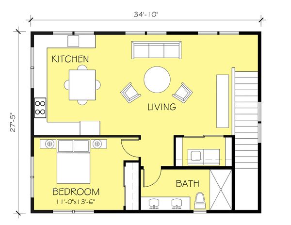 Barndominium Floor Plan - Upper Floor Plan #888-11