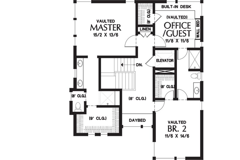 Dream House Plan - Floor Plan - Upper Floor for Contemporary House Plan #48-656 - 4 bed, 3.5 bath