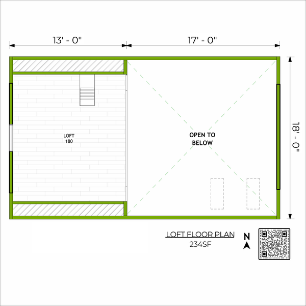 Modern Floor Plan - Upper Floor Plan #1106-2