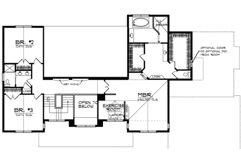 Home Plan - Floor Plan - Upper Floor for Traditional House Plan #70-584 - 4 bed, 3 bath