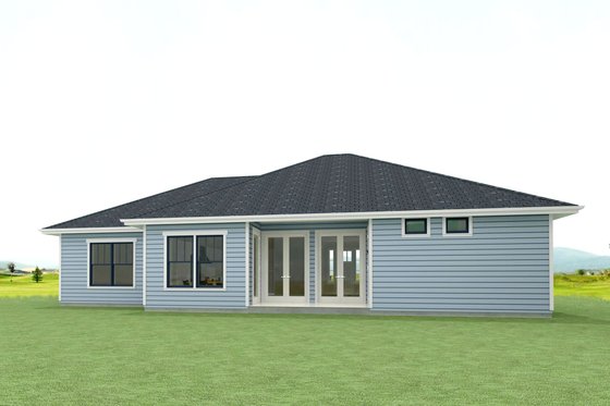 Exterior - Rear Elevation for Craftsman House Plan #461-43 - 3 bed, 2.5 bath