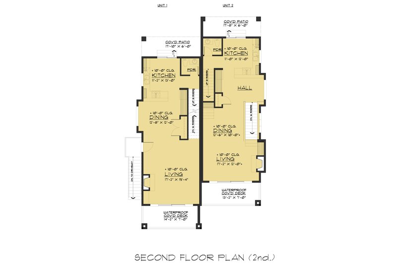 Home Plan - Floor Plan - Upper Floor 1 for Contemporary House Plan #1066-71 - 6 bed, 6 bath