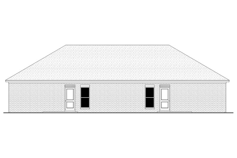 Architectural House Design - Exterior - Rear Elevation 1 for Traditional House Plan #430-314 - 4 bed, 4 bath