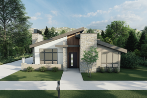 Contemporary Exterior - Front Elevation Plan #1108-16