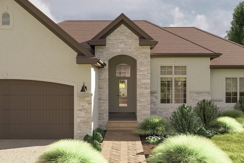 Architectural House Design - Exterior - Covered Porch for Traditional House Plan #455-227 - 3 bed, 2 bath