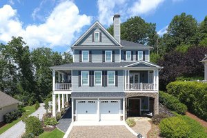 Exterior - Front Elevation 3 for Southern House Plan #437-57 - 3 bed, 3.5 bath