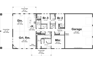 Floor Plan - Main Floor for Modern House Plan #455-527 - 3 bed, 2.5 bath