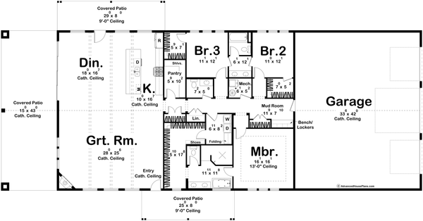 Dream House Plan - Modern Floor Plan - Main Floor Plan #455-527