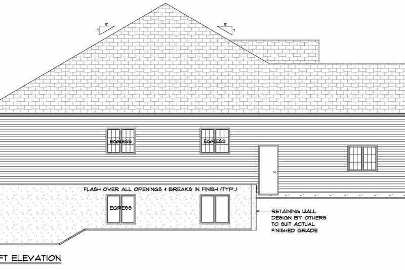 Architectural House Design - Exterior - Other Elevation 2 for Craftsman House Plan #126-221 - 3 bed, 2 bath