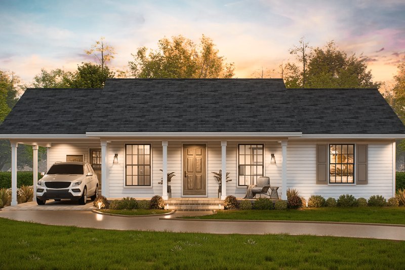 Architectural House Design - Traditional Exterior - Front Elevation Plan #54-636