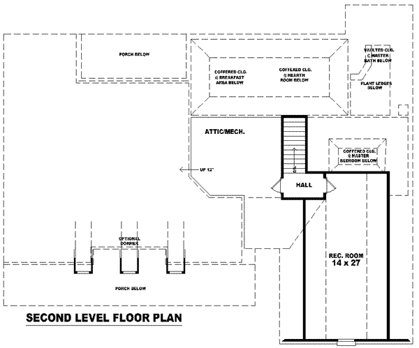 Southern Floor Plan - Upper Floor Plan #81-1107