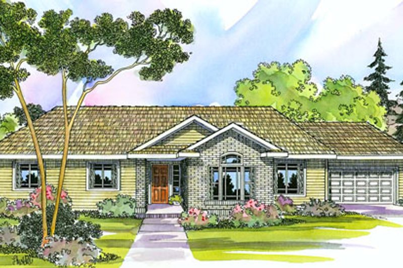 Home Plan - Ranch Exterior - Front Elevation Plan #124-394