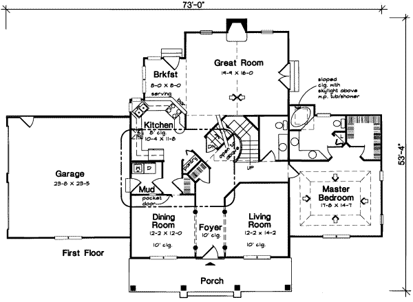 Country Floor Plan - Main Floor Plan #312-153