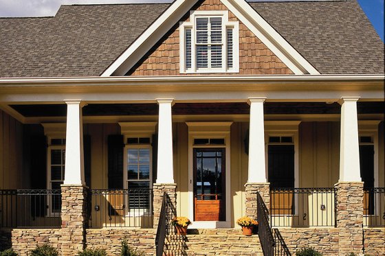 Exterior - Front Elevation 4 for Country House Plan #927-9 - 3 bed, 2.5 bath