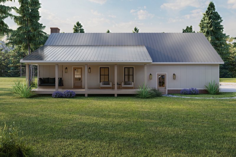 Architectural House Design - Exterior - Rear Elevation for Barndominium House Plan #1117-12 - 2 bed, 2.5 bath