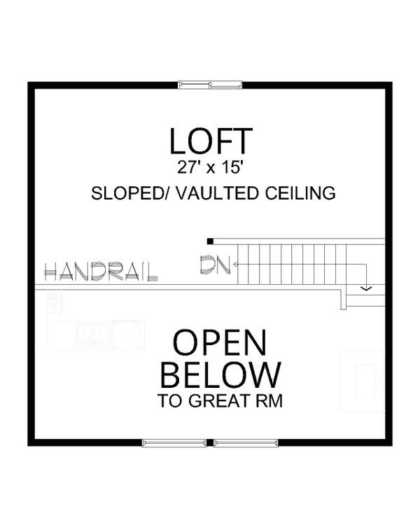 Cabin Floor Plan - Upper Floor Plan #112-296