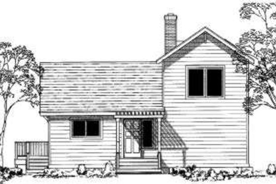 Exterior - Front Elevation for Traditional House Plan #303-309 - 2 bed, 1.5 bath