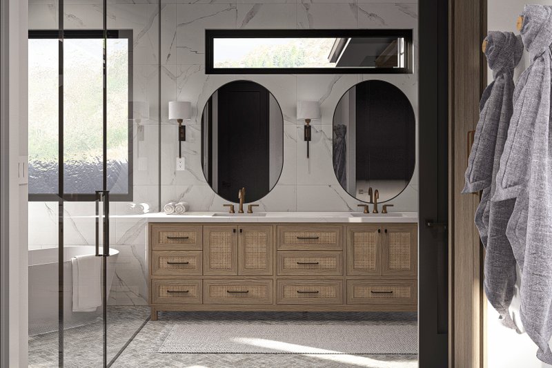 Dream House Plan - Interior - Master Bathroom 1 for Beach House Plan #455-457 - 2 bed, 2.5 bath