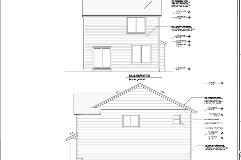 House Blueprint - Exterior - Other Elevation 1 for Craftsman House Plan #53-771 - 3 bed, 2.5 bath