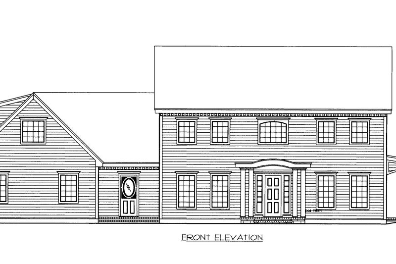 Architectural House Design - Exterior - Front Elevation 3 for Traditional House Plan #117-945 - 4 bed, 2.5 bath