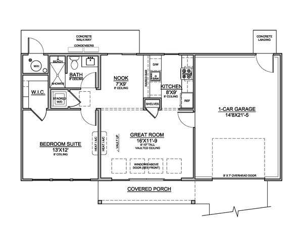 Modern Floor Plan - Main Floor Plan #1073-47