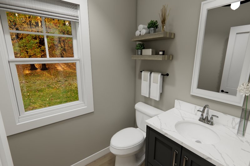 House Blueprint - Interior - Bathroom 2 for Bungalow House Plan #51-1405 - 3 bed, 2 bath