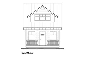Exterior - Front Elevation 3 for Cottage House Plan #915-1 - 2 bed, 1.5 bath