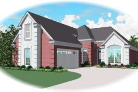 Exterior - Front Elevation for European House Plan #81-867 - 2 bed, 2 bath
