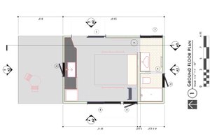 Floor Plan - Main Floor for Modern House Plan #450-8 - 1 bed, 1 bath