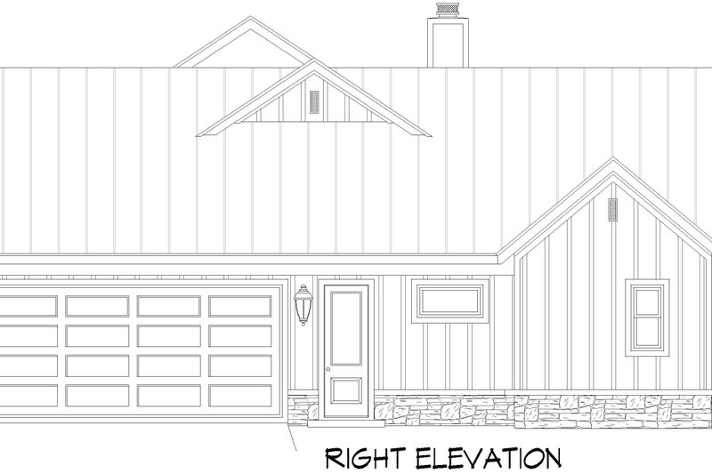 House Design - Exterior - Other Elevation 1 for Farmhouse House Plan #932-1209 - 4 bed, 3.5 bath